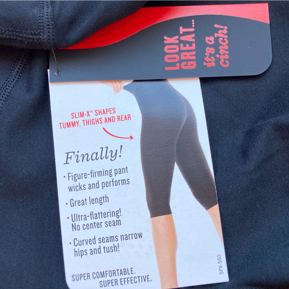 Spanx Compression Crop Knee Pant Black Size Large High Waist Legging NWT - Picture 11 of 11